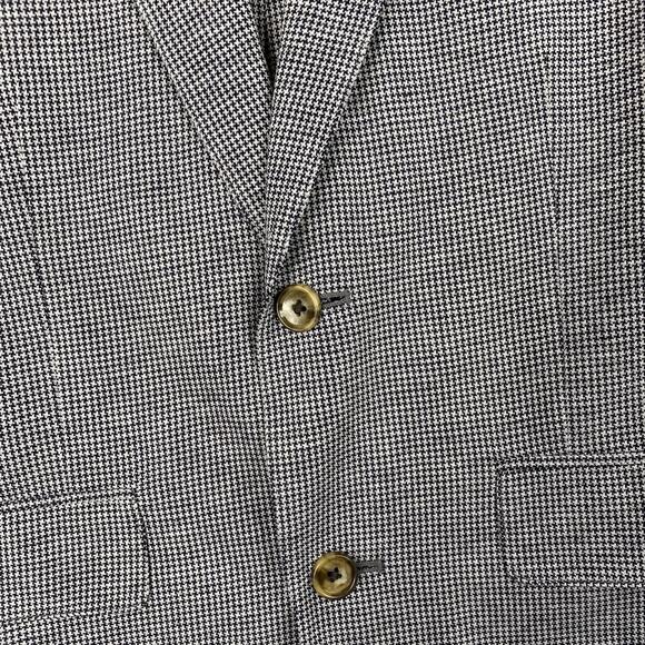 Bonobos Sports Jacket Blazer 38S Blue Houndstooth Wool Blend Tailored Unlined - Picture 3 of 12